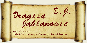 Dragiša Jablanović vizit kartica